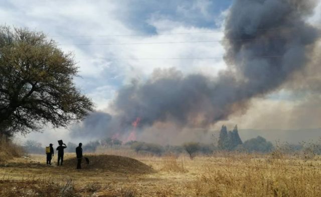 Incendios Forestales: llamas controladas en Monte Méndez,  San Lorenzo