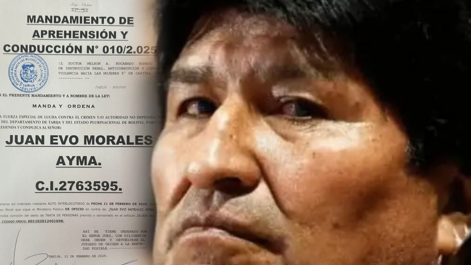 Juez de Tarija ordena nueva aprehensión de Evo Morales por rebeldía en caso de trata de personas