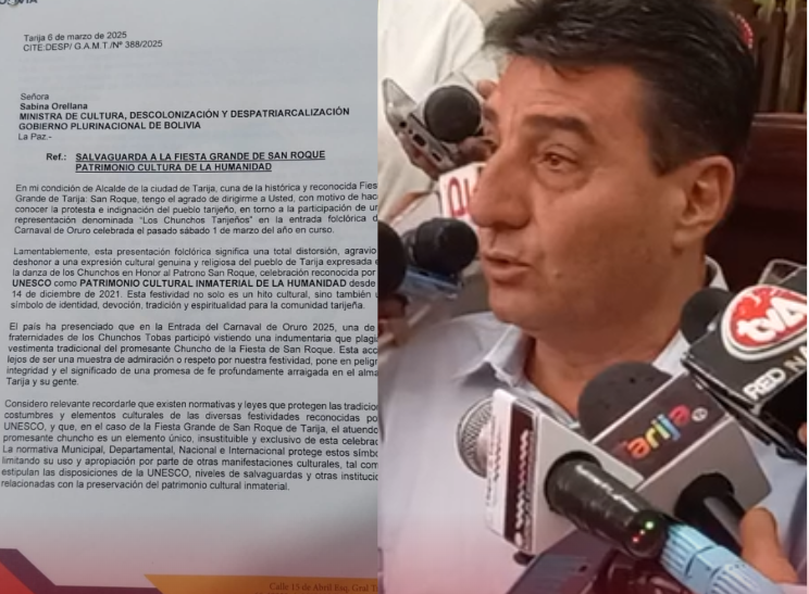 El Alcalde de Tarija Defiende la Tradición de San Roque y Rechaza el Uso de Chunchos en Carnaval de Oruro