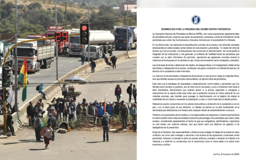 Agresiones a periodistas en Bolivia: Gremio señala entorno Evo Morales