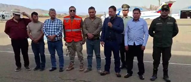 Arce anuncia dos helicópteros para combatir incendio en Tarija