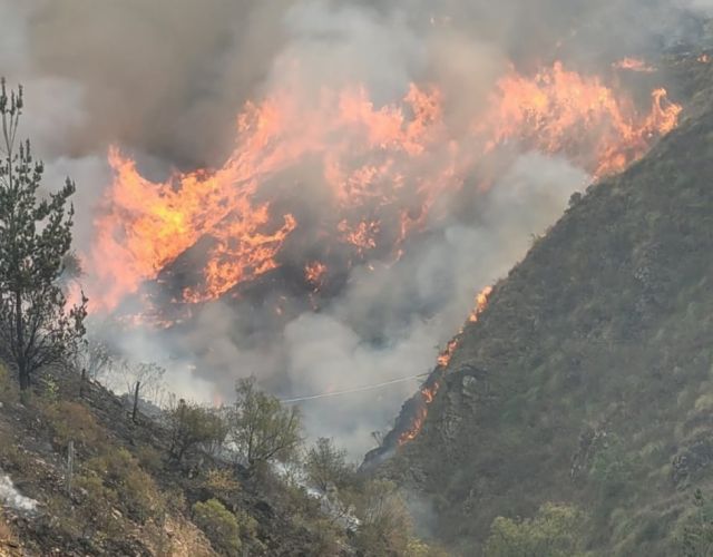 Incendio en Sama moviliza a más de 400 bomberos y apoyo aéreo en operación de extinción sin precedentes