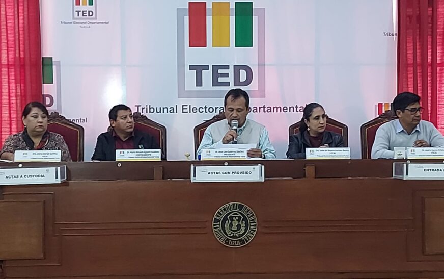 Doria Medina Unidad Triunfa en Tarija Libre Segundo en Conteo Oficial