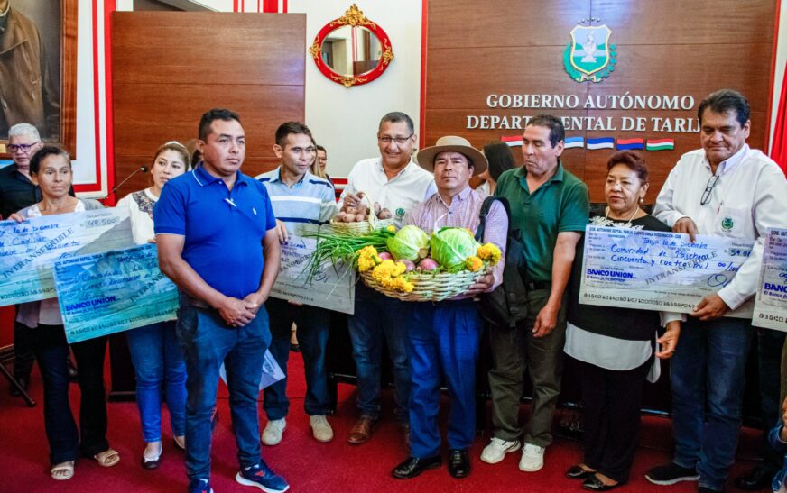 Gobernación entrega 21 millones de bolivianos a 957 familias de 27 comunidades por Prosol