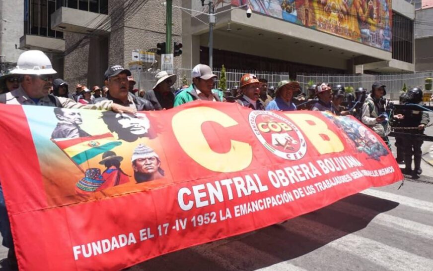COB convoca a masificar protestas en demanda de abrogación del DS 5503 en Bolivia