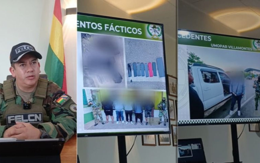 Policía captura a cinco sujetos armados en ruta de Santa Cruz a Yacuiba