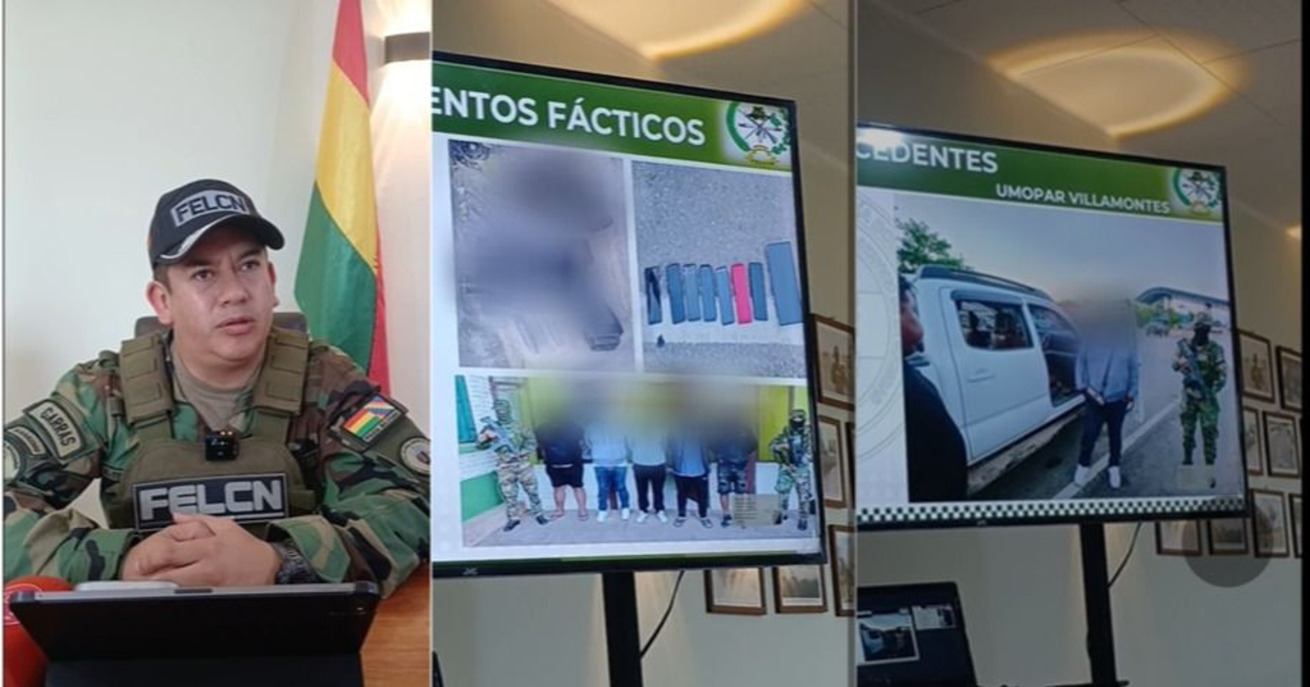 Policía captura a cinco sujetos armados en ruta de Santa Cruz a Yacuiba