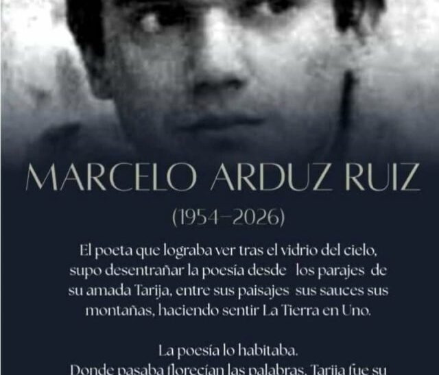 Tarija confirma fallecimiento del artista Marcelo Arduz Ruiz a los 65 años