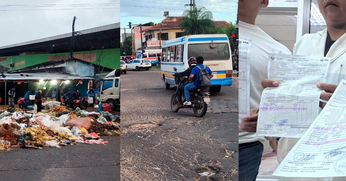 Vecinos de Santa Cruz denuncian crisis por basura acumulada, baches y paros en salud