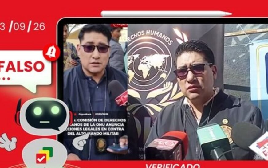 Bolivia Verifica denunció que supuesta comisión no pertenece a la ONU