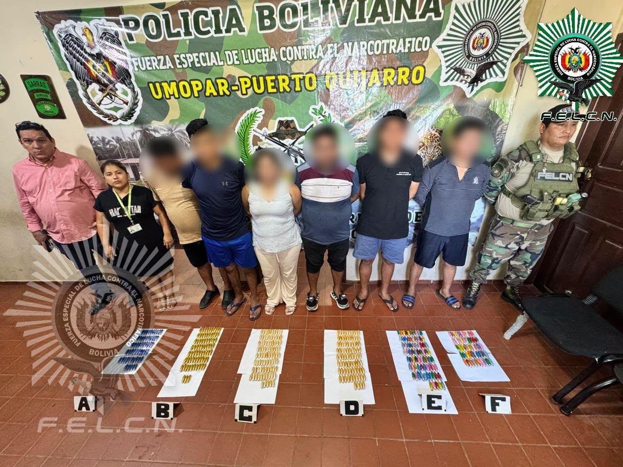 Roboré: aprehenden a 12 personas con 625 cápsulas