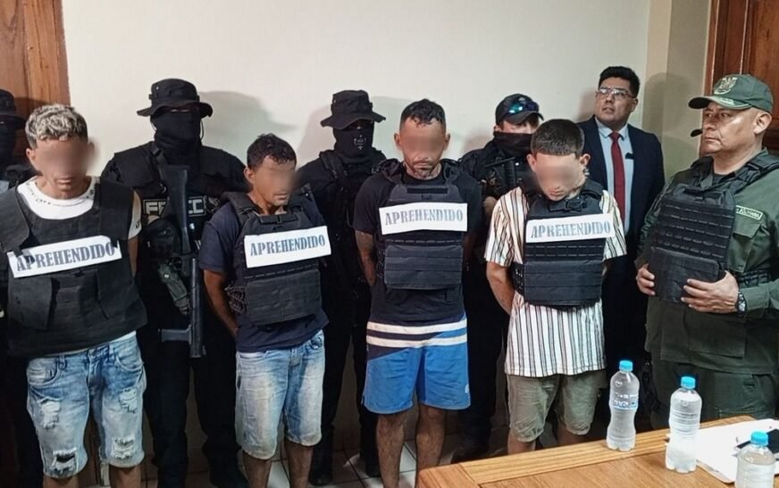 Capturan a cuatro vinculados al Comando Vermelho en Beni