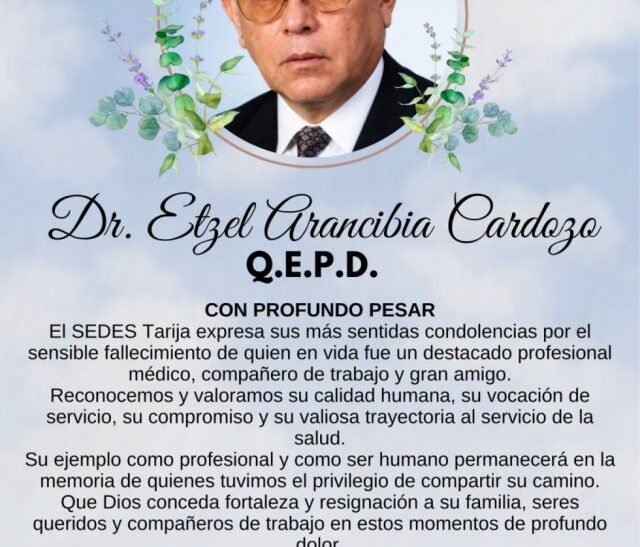 ALDT reconoció a Etzel Arancibia por su aporte a la salud