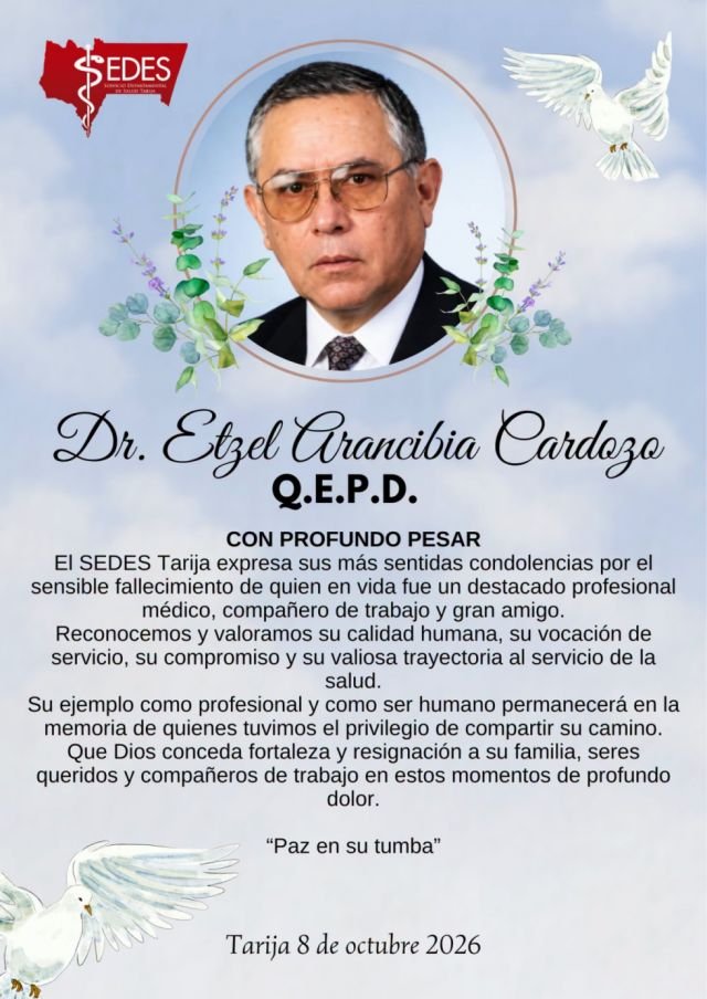 ALDT reconoció a Etzel Arancibia por su aporte a la salud
