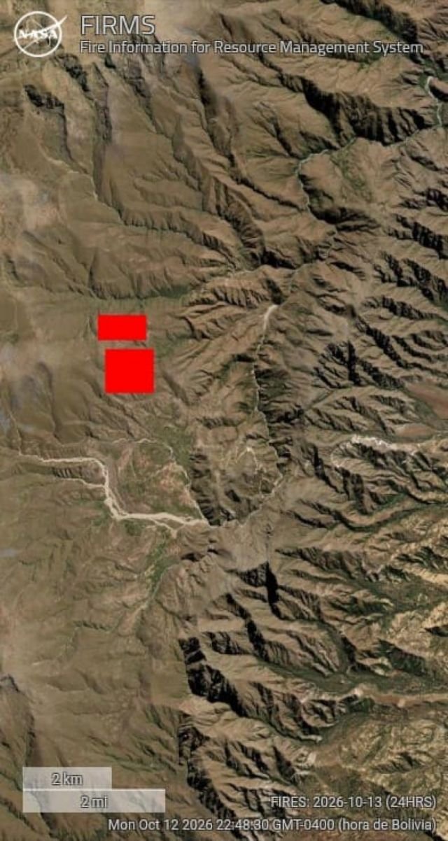Incendio en Pinos Sud empeora por vientos fuertes